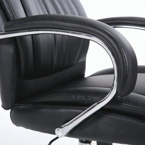 Кресло офисное BRABIX PREMIUM &quot;Advance EX-575&quot;, хром, экокожа, черное, 531825