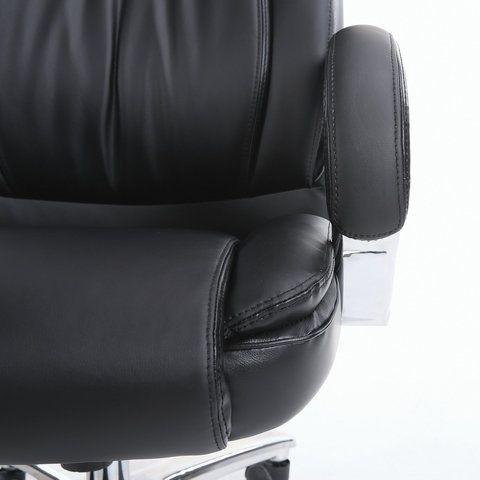 Кресло офисное BRABIX PREMIUM &quot;Advance EX-575&quot;, хром, экокожа, черное, 531825