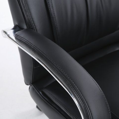 Кресло офисное BRABIX PREMIUM &quot;Advance EX-575&quot;, хром, экокожа, черное, 531825