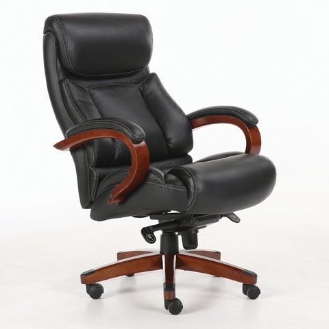 Кресло из натуральной кожи BRABIX PREMIUM &quot;Infinity EX-707&quot;, дерево, черное, 531826