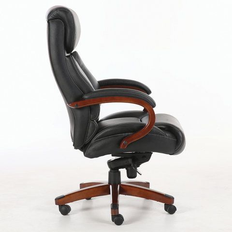 Кресло из натуральной кожи BRABIX PREMIUM &quot;Infinity EX-707&quot;, дерево, черное, 531826