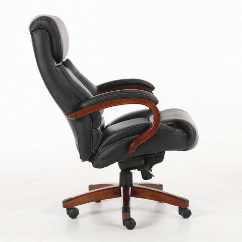Кресло из натуральной кожи BRABIX PREMIUM &quot;Infinity EX-707&quot;, дерево, черное, 531826