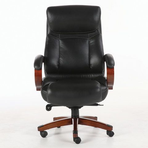 Кресло из натуральной кожи BRABIX PREMIUM &quot;Infinity EX-707&quot;, дерево, черное, 531826