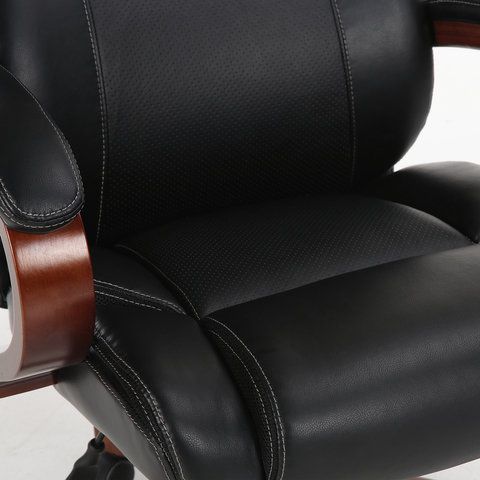 Кресло офисное BRABIX PREMIUM &quot;Magnum EX-701&quot;, дерево, рециклированная кожа, черное, 531827