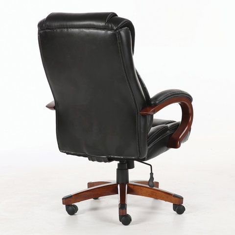 Кресло офисное BRABIX PREMIUM &quot;Magnum EX-701&quot;, дерево, рециклированная кожа, черное, 531827
