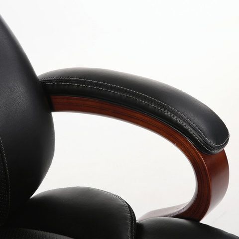 Кресло офисное BRABIX PREMIUM &quot;Magnum EX-701&quot;, дерево, рециклированная кожа, черное, 531827