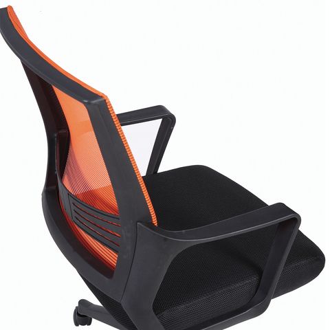 Кресло BRABIX &quot; Balance MG-320&quot;, с подлокотниками, комбинированное черное/оранжевое, 531832