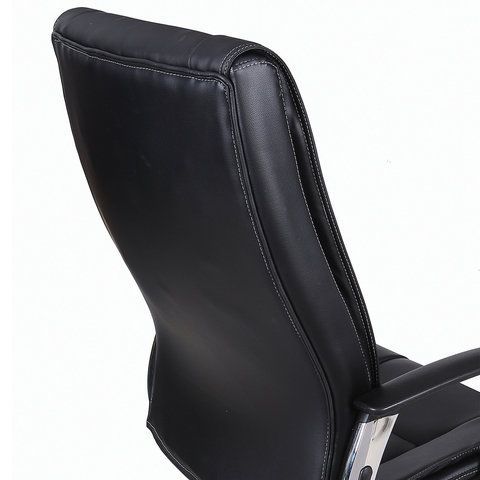 Кресло офисное BRABIX &quot;Forward EX-570&quot;, хром, экокожа, черное, 531837
