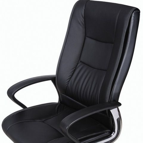Кресло офисное BRABIX &quot;Forward EX-570&quot;, хром, экокожа, черное, 531837
