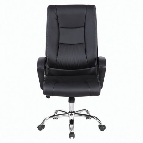 Кресло офисное BRABIX &quot;Forward EX-570&quot;, хром, экокожа, черное, 531837