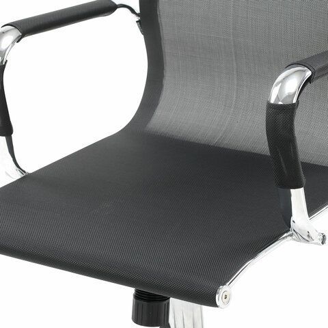 Кресло офисное BRABIX &quot;Line EX-530&quot;, хром, сетка, черное, 531846
