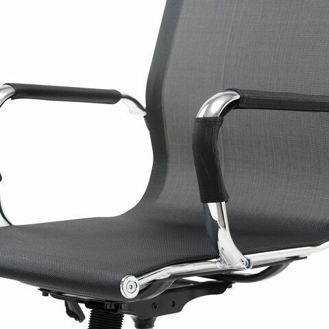 Кресло офисное BRABIX &quot;Line EX-530&quot;, хром, сетка, черное, 531846
