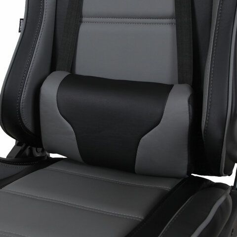 Кресло компьютерное BRABIX &quot;GT Racer GM-100&quot;, две подушки, экокожа, черное/серое, 531926