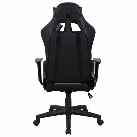 Кресло компьютерное BRABIX &quot;GT Racer GM-100&quot;, две подушки, экокожа, черное/серое, 531926