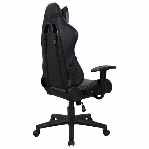 Кресло компьютерное BRABIX &quot;GT Racer GM-100&quot;, две подушки, экокожа, черное/серое, 531926