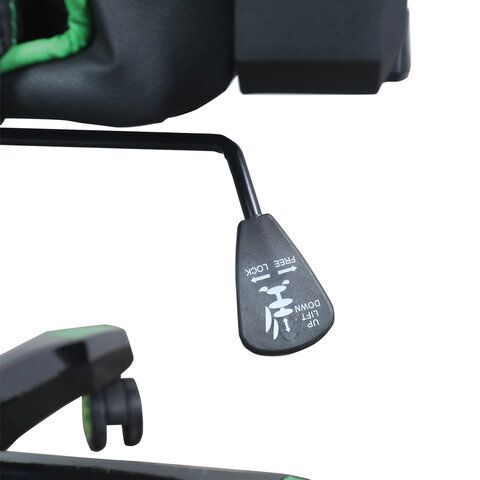 Кресло компьютерное BRABIX &quot;GT Carbon GM-120&quot;, две подушки, экокожа, черное/зеленое, 531929