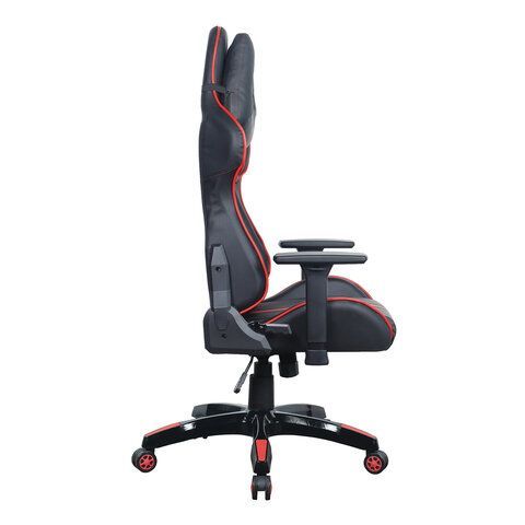 Кресло компьютерное BRABIX &quot;GT Carbon GM-120&quot;, две подушки, экокожа, черное/красное, 531931