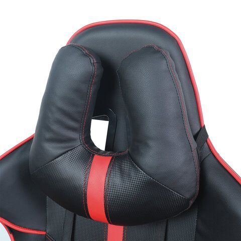 Кресло компьютерное BRABIX &quot;GT Carbon GM-120&quot;, две подушки, экокожа, черное/красное, 531931