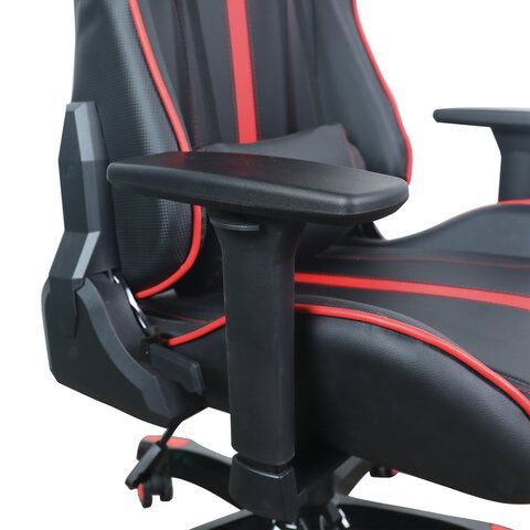 Кресло компьютерное BRABIX &quot;GT Carbon GM-120&quot;, две подушки, экокожа, черное/красное, 531931