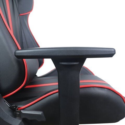 Кресло компьютерное BRABIX &quot;GT Carbon GM-120&quot;, две подушки, экокожа, черное/красное, 531931
