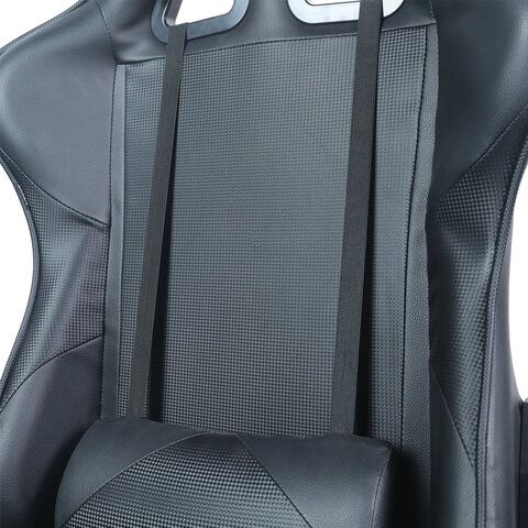 Кресло компьютерное BRABIX &quot;GT Carbon GM-115&quot;, две подушки, экокожа, черное, 531932