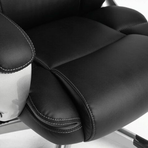 Кресло офисное BRABIX PREMIUM &quot;Rest EX-555&quot;, пружинный блок, экокожа, черное, 531938