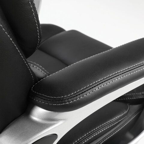 Кресло офисное BRABIX PREMIUM &quot;Rest EX-555&quot;, пружинный блок, экокожа, черное, 531938