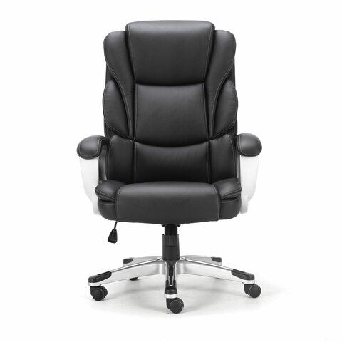 Кресло офисное BRABIX PREMIUM &quot;Rest EX-555&quot;, пружинный блок, экокожа, черное, 531938