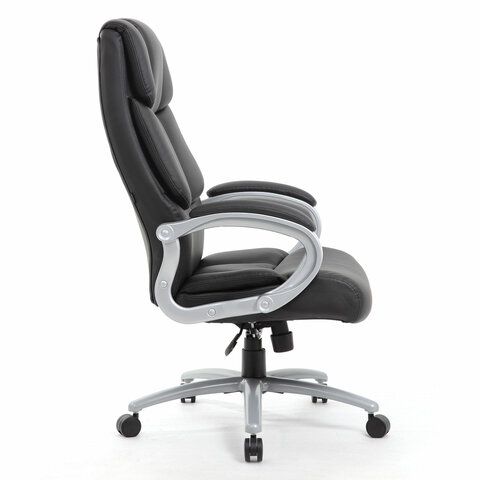 Кресло офисное BRABIX PREMIUM &quot;Blocks HD-008&quot;, НАГРУЗКА до 200 кг, экокожа, черное, 531944