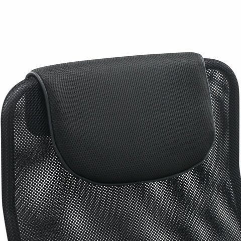 Кресло офисное BRABIX &quot;Fit EX-514&quot;, с подголовником, хром, черное, 531949