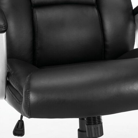 Кресло офисное BRABIX PREMIUM &quot;Grand EX-501&quot;, рециклированная кожа, черное, 531950