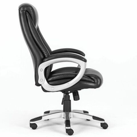 Кресло офисное BRABIX PREMIUM &quot;Grand EX-501&quot;, рециклированная кожа, черное, 531950