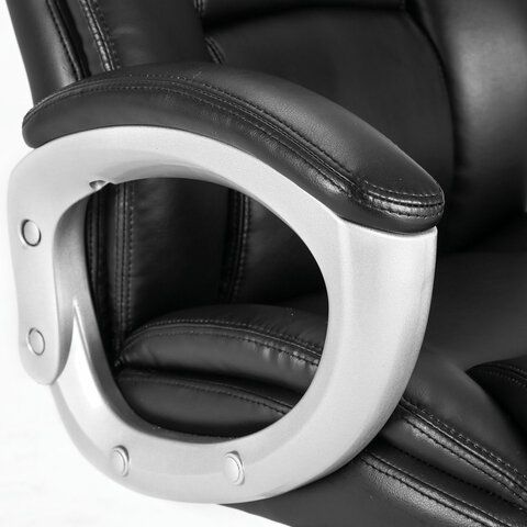 Кресло офисное BRABIX PREMIUM &quot;Grand EX-501&quot;, рециклированная кожа, черное, 531950