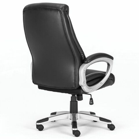 Кресло офисное BRABIX PREMIUM &quot;Grand EX-501&quot;, рециклированная кожа, черное, 531950