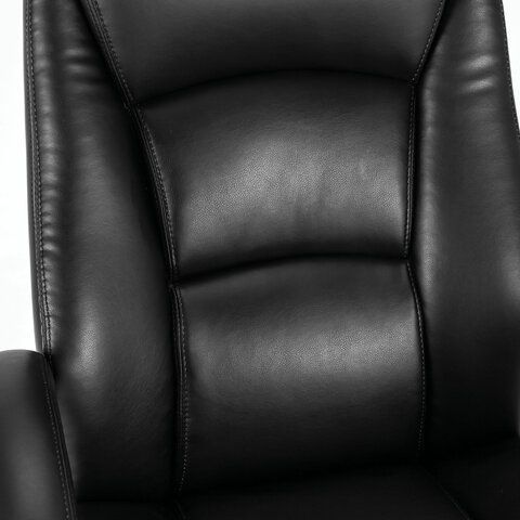 Кресло офисное BRABIX PREMIUM &quot;Grand EX-501&quot;, рециклированная кожа, черное, 531950