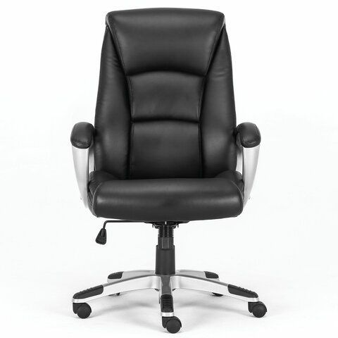 Кресло офисное BRABIX PREMIUM &quot;Grand EX-501&quot;, рециклированная кожа, черное, 531950