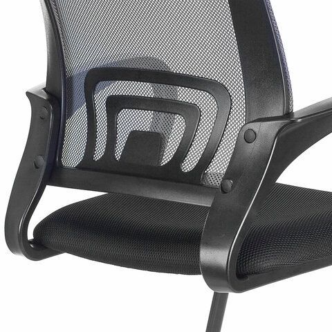 Кресло для приемных и переговорных BRABIX &quot;Fly CF-100&quot;, серое/черное, 532089
