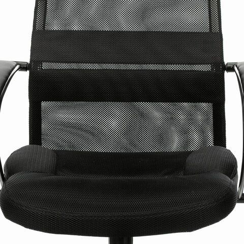 Кресло офисное BRABIX PREMIUM &quot;Stalker EX-608 PL&quot;, ткань-сетка/кожзам, черное, 532090