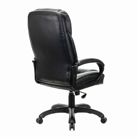 Кресло офисное BRABIX PREMIUM &quot;Nord EX-590&quot;, черный пластик, экокожа, черное, 532097