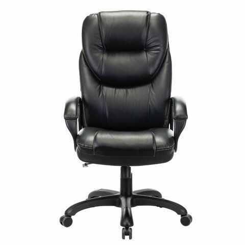 Кресло офисное BRABIX PREMIUM &quot;Nord EX-590&quot;, черный пластик, экокожа, черное, 532097