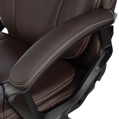 Кресло офисное BRABIX PREMIUM &quot;Trend EX-568&quot;, экокожа, коричневое, 532101