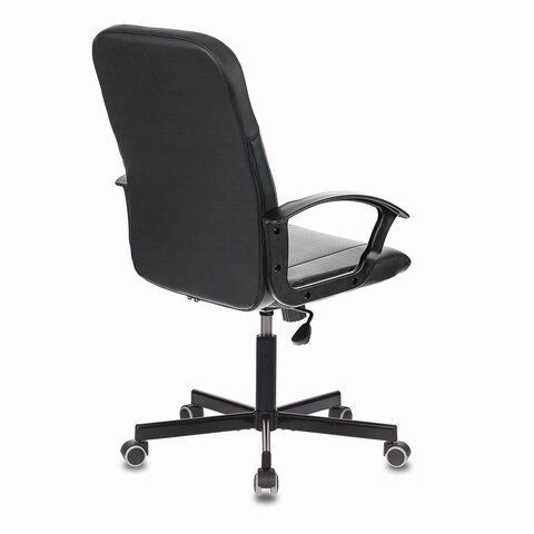 Кресло офисное BRABIX &quot;Simple EX-521&quot;, компактная упаковка, экокожа, черное, 532103
