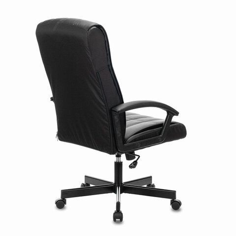 Кресло офисное BRABIX &quot;Quadro EX-524&quot;, компактная упаковка, экокожа, черное, 532104