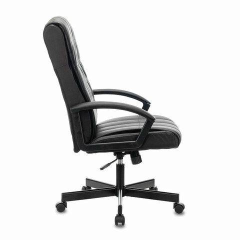 Кресло офисное BRABIX &quot;Quadro EX-524&quot;, компактная упаковка, экокожа, черное, 532104