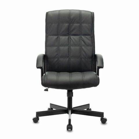 Кресло офисное BRABIX &quot;Quadro EX-524&quot;, компактная упаковка, экокожа, черное, 532104