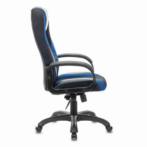Кресло компьютерное BRABIX PREMIUM &quot;Rapid GM-102&quot;, экокожа/ткань, черное/синее, 532106