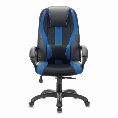 Кресло компьютерное BRABIX PREMIUM &quot;Rapid GM-102&quot;, экокожа/ткань, черное/синее, 532106