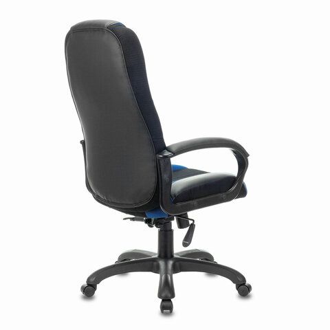 Кресло компьютерное BRABIX PREMIUM &quot;Rapid GM-102&quot;, экокожа/ткань, черное/синее, 532106