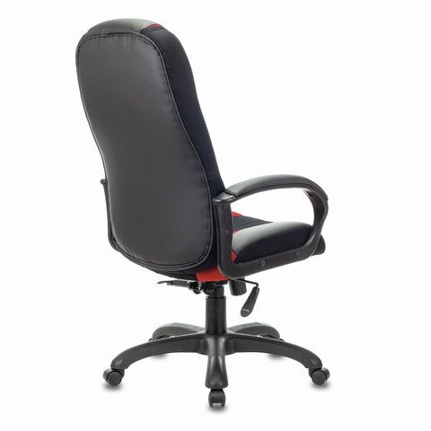 Кресло компьютерное BRABIX PREMIUM &quot;Rapid GM-102&quot;, экокожа/ткань, черное/красное, 532107
