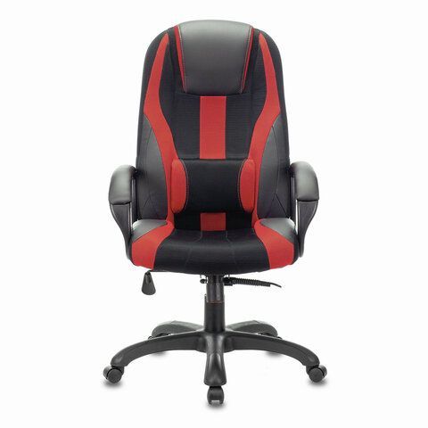 Кресло компьютерное BRABIX PREMIUM &quot;Rapid GM-102&quot;, экокожа/ткань, черное/красное, 532107